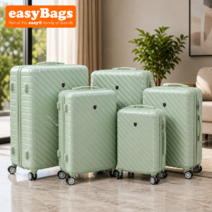 5-Piece Hardshell Luggage Set – Durable PVC Suitcases with 360° Spinner Wheels – Expandable Travel Suitcases in 5 Colours