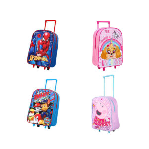 Children's Character Holiday Cabin Luggage Travel Pull Trolley Wheeled Bags