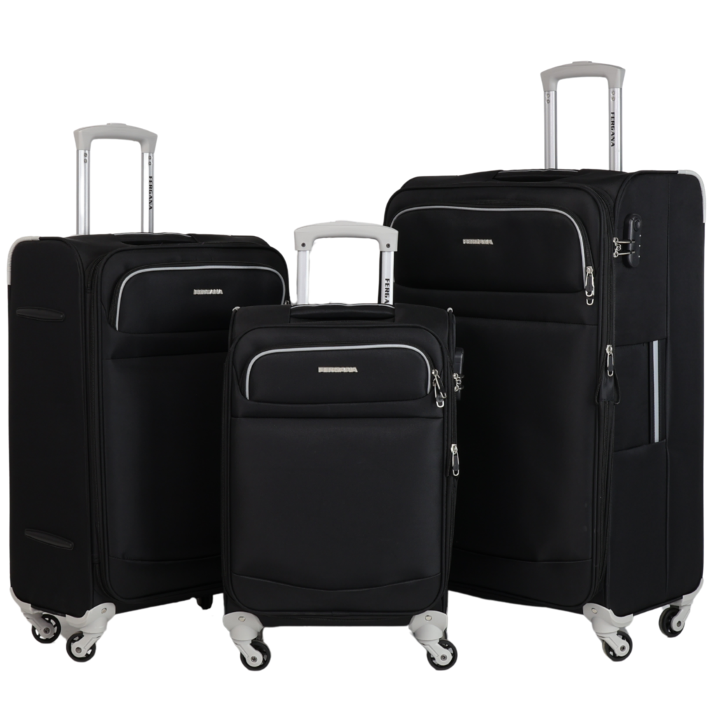 Fergana Soft Case Set Suitcase – Lightweight Expandable Fabric Check-in ...