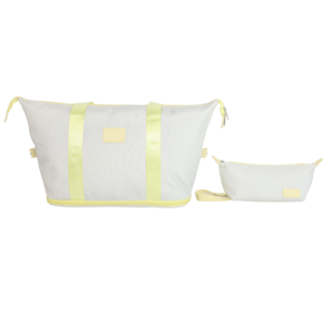 Stylish Duffel Bag & Toiletry Bag, Perfect Gym, Travel & Everyday Carry - White