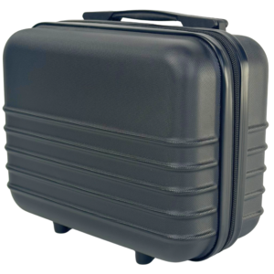 ABS Hard Shell Travel Vanity Case – Compact Makeup & Toiletry Organiser - Black