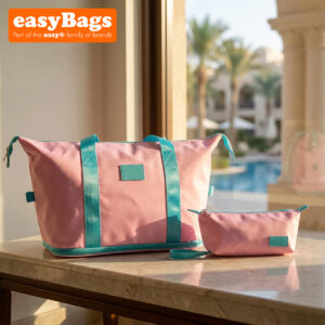Stylish Duffel Bag & Toiletry Bag, Perfect Gym, Travel & Everyday Carry - Baby Pink