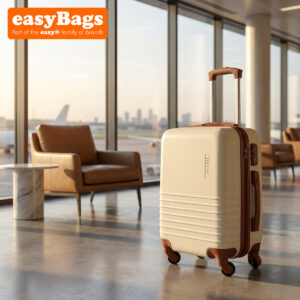 Fergana 20" Cabin Carry-On Luggage, Lightweight ABS Hard Shell Spinner Suitcase with Built in TSA Lock, Compact Travel Trolley Bag for Airplane - Beige