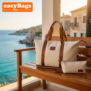 Stylish Duffel Bag & Toiletry Bag, Perfect Gym, Travel & Everyday Carry - Beige