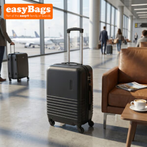 Fergana 20" Cabin Carry-On Luggage, Lightweight ABS Hard Shell Spinner Suitcase with Built in TSA Lock, Compact Travel Trolley Bag for Airplane - Black