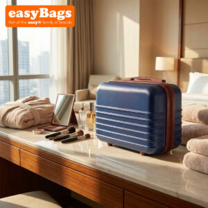 ABS Hard Shell Travel Vanity Case – Compact Makeup & Toiletry Organiser - Navy