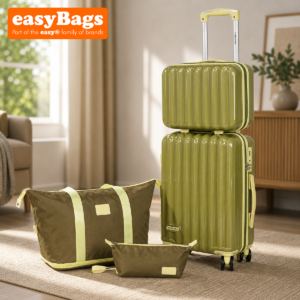 Fergana Cabin Polycarbonate Luggage Set Carry On Spinner Suitcase TSA Lock Travel Set Army Green
