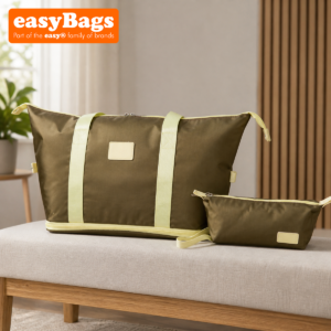 Stylish Duffel Bag & Toiletry Bag, Perfect Gym, Travel & Everyday Carry - Army Green