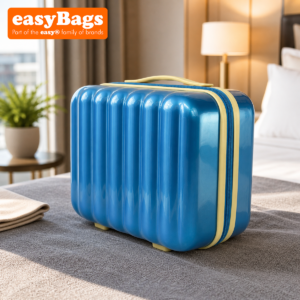 PC Hard Shell Travel Vanity Case – Compact Makeup & Toiletry Organiser - Baby Blue