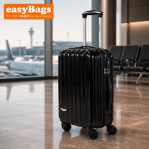 Fergana 20 Inch Cabin Carry On Polycarbonate Hard Shell Suitcase Lightweight Spinner Luggage TSA Lock Gloss Black
