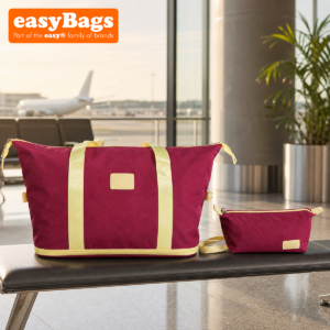 Stylish Duffel Bag & Toiletry Bag, Perfect Gym, Travel & Everyday Carry - Purple