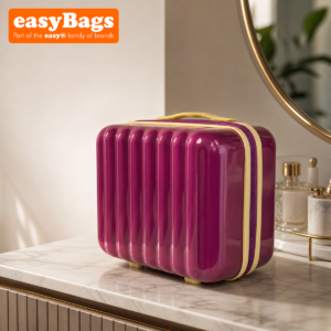 PC Hard Shell Travel Vanity Case – Compact Makeup & Toiletry Organiser - Purple