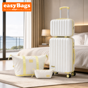 Fergana Cabin Polycarbonate Luggage Set Carry On Spinner Suitcase TSA Lock Travel Set White