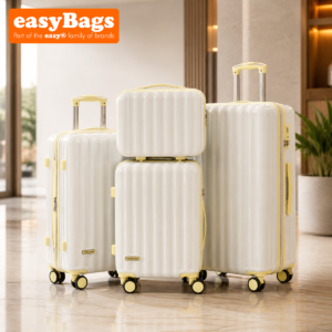 Fergana 4 Piece Polycarbonate Hard Shell Luggage Set Lightweight Spinner Suitcases TSA Lock White